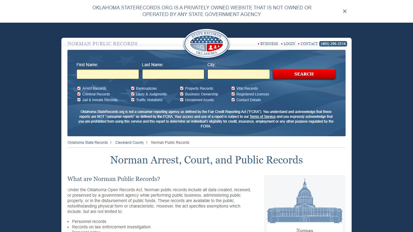 Norman Arrest and Public Records | Oklahoma.StateRecords.org